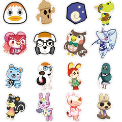 50PCS Cartoon Animal Stickers Waterproof Decorative Water Cup Tablets