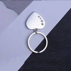 Heart Keychain Rhinestone Metal Key Ring Bag Charm Gift for Women Girls