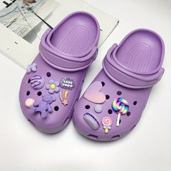 Purple Y2K Charms For Clogs Sandals Girls Ladies