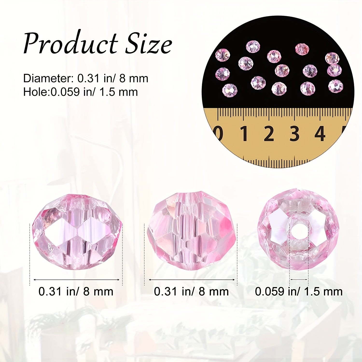 6 8mm AB Crystal Glass Beads Faceted Crystal Glass Beads for Jewelry Making DIY