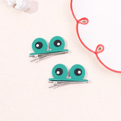 2pcs Cartoon Flog Eyes Decor Hair Clip for Girls