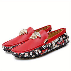 Women's Butterfly Print Loafers Soft Sole Slip On Shoe