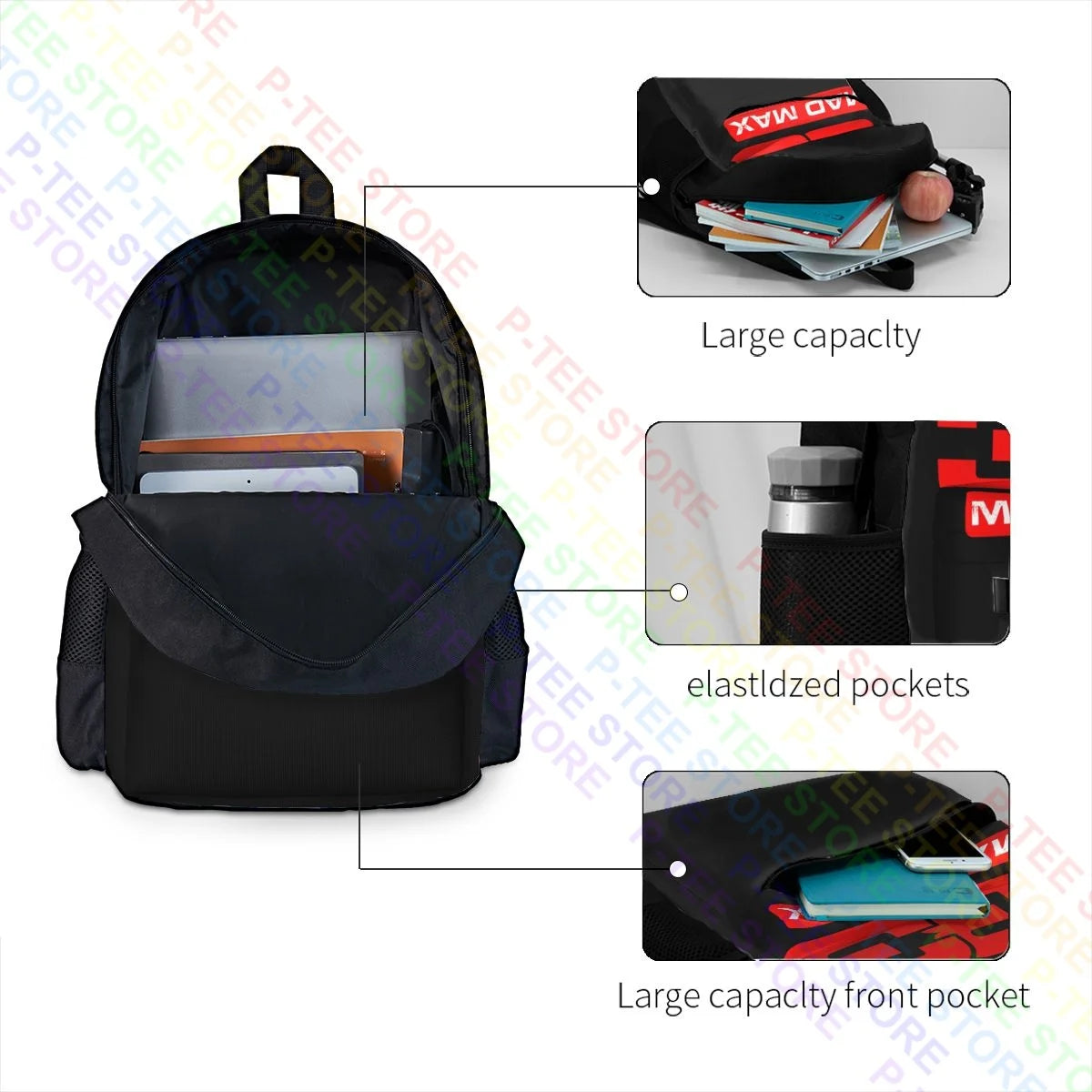 Mad Maxs Verstappen Backpack Gym Tote Bag Large Capacity