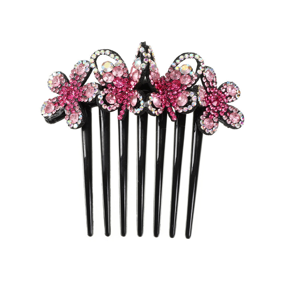 Crystal Butterfly Hair Clips Flower Rhinestone Hair Comb Wedding Hair Accessorie