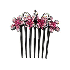 Crystal Butterfly Hair Clips Flower Rhinestone Hair Comb Wedding Hair Accessorie