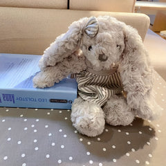 Grey Rabbit Plush Toy With Long Ear And Skirt Stuffed Animal