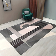 Modern Abstract Geometric Area Rug Non Shedding Floor Carpet
