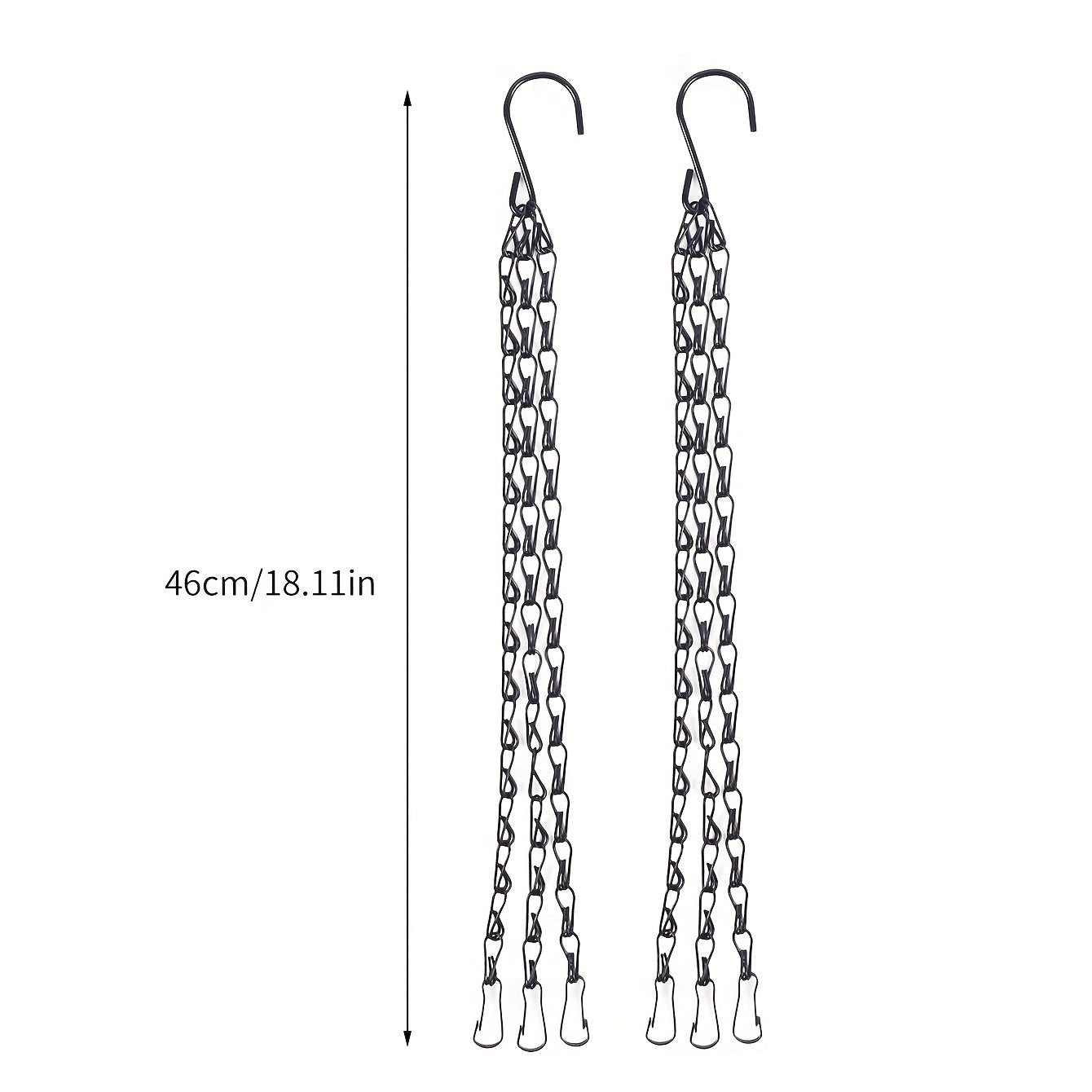 3 4pcs Hanging Baskets Chains 35 56 Cm 3 Leads Hanging Chains Flower Pot Hanger
