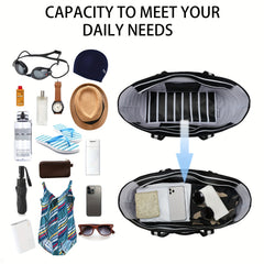 Women's Large Capacity Tote Bag Lightweight Versatile Beach Bag