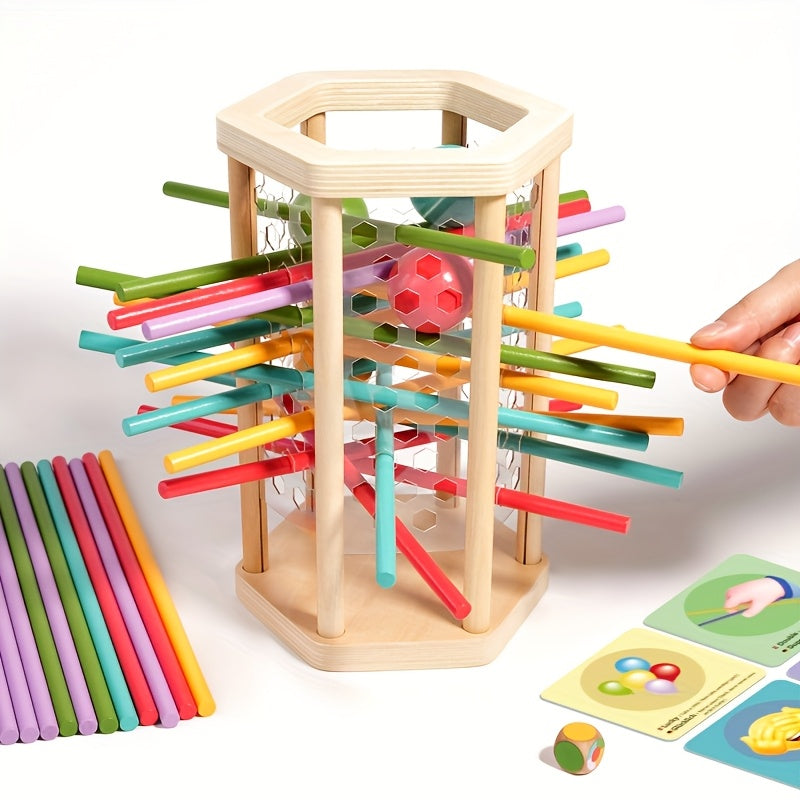 Colorful Stick Game Wooden Dice & Sticks Math Toy