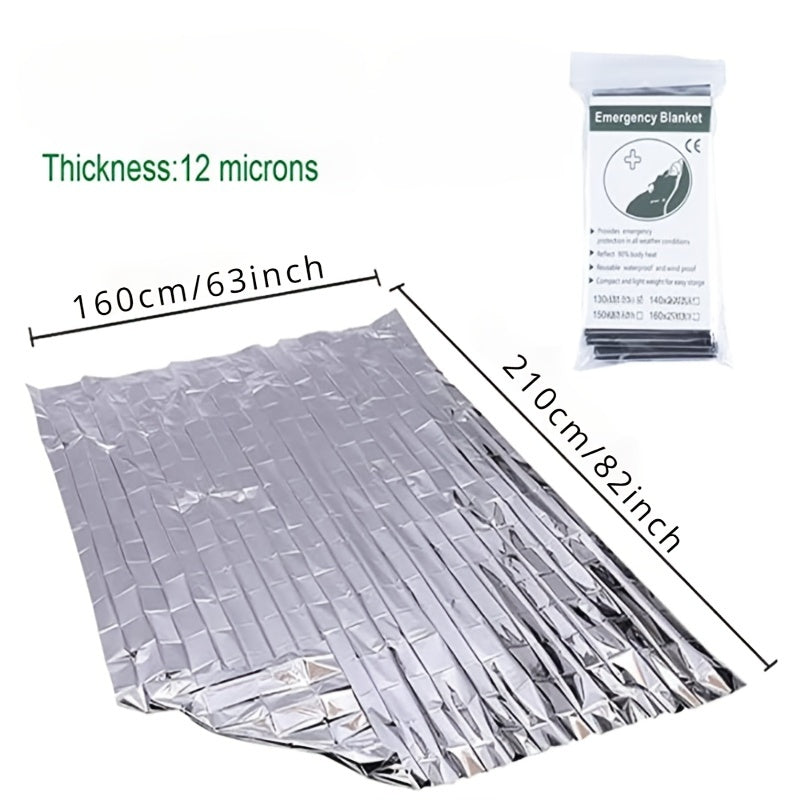 4pcs PET Emergency Blankets for Cold and Sun Protection