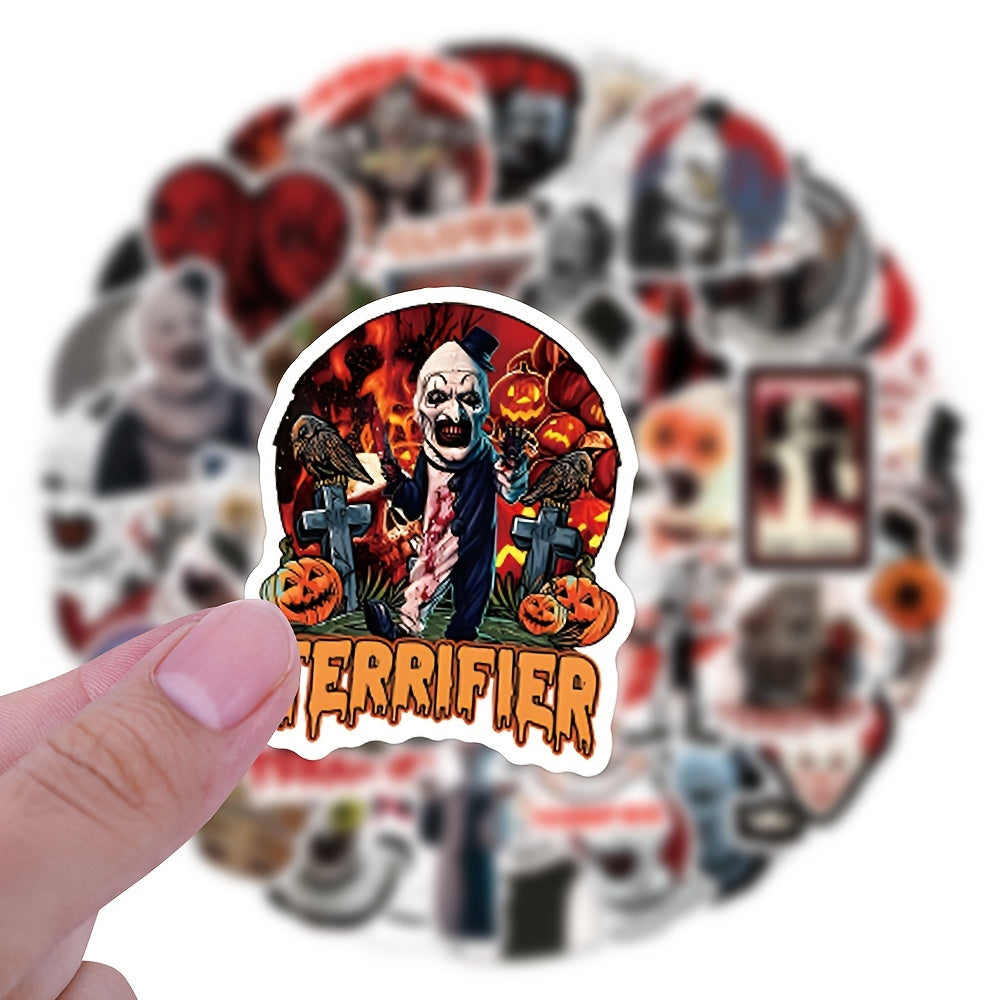 55 Terrifier Cartoon Sticker Pack for Laptops Water Bottles