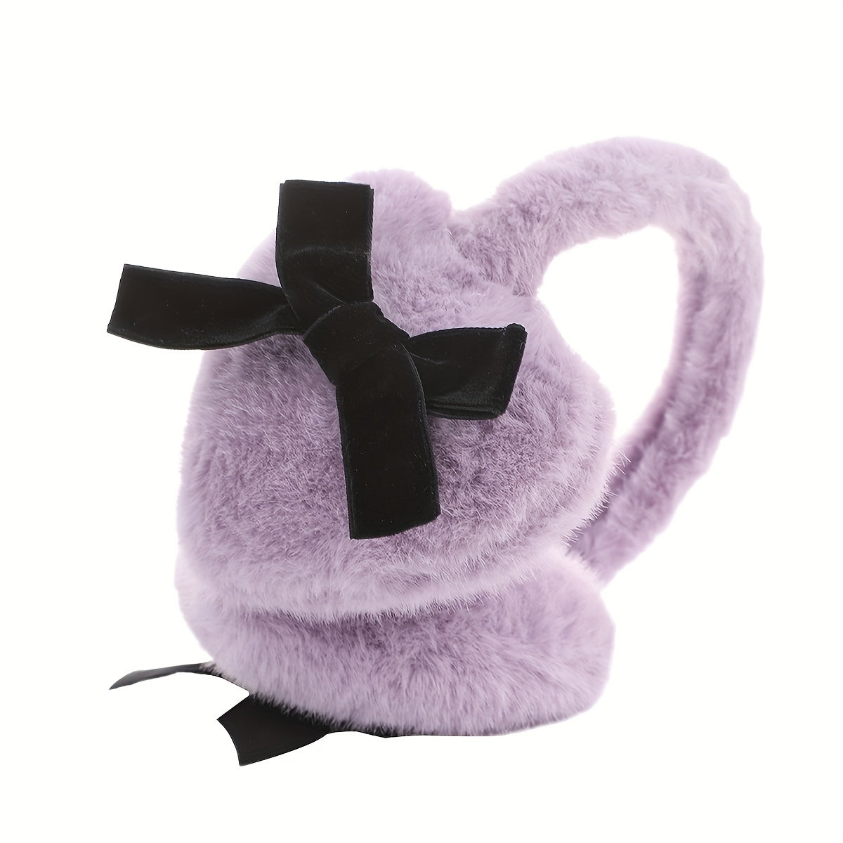 Men's Heart Shaped Ear Warmers with Bow Boho Style Winter Accessory
