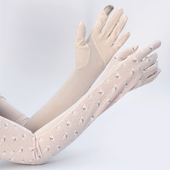 Women's Sunscreen Gloves UV Protection Long Sleeves Touch Screen Breathable