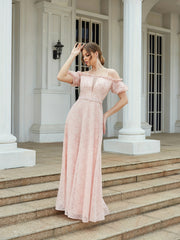 Lace Cold Shoulder Dress for Prom & Wedding