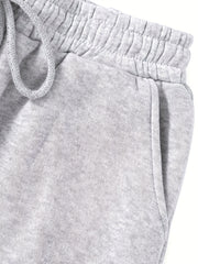 2 Pack Women's Plus Mushroom Print Elastic Drawstring Fitness Joggers Set