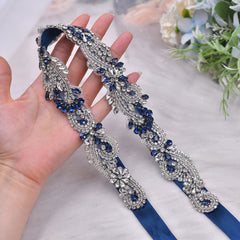 Adjustable Rhinestone Bridal Sash Vintage Style Body Chain - Wedding Accessory