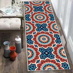 Boho Floral Runner Rug Soft Non Slip Washable Carpet for Hall Living Room