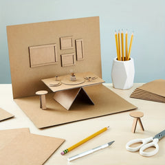 10pcs A4 Corrugated Cardboard Flat Card Paper Inserts For Crafts