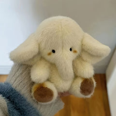 Cream Elephant Stuffed Toy Pendant for Valentine's/Birthday