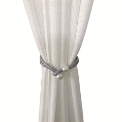 1pc Modern Rhinestone & Faux Pearl Curtain Tieback