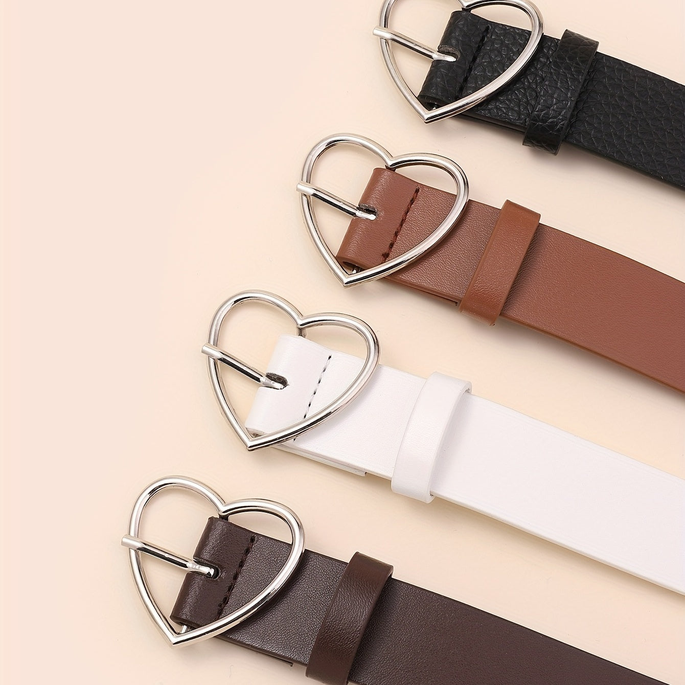 Heart Pin Buckle Belt Vintage Classic Jeans Pants Dress Girdle For Women