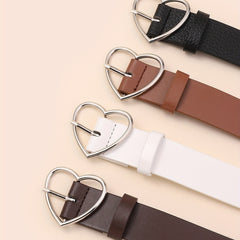 Heart Pin Buckle Belt Vintage Classic Jeans Pants Dress Girdle For Women