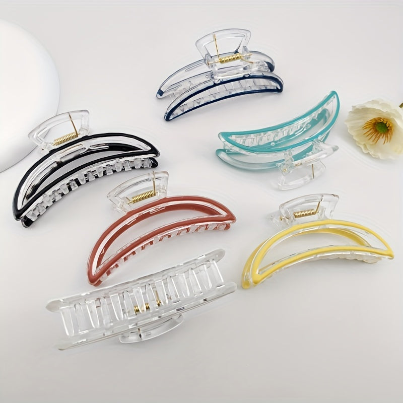 Banana Shape Plastic Hair Clip Enamel Painted Hair Claw