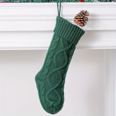 2 Pack 45 72 Cm Cable Knitted Large Size Christmas Stockings & Decorations