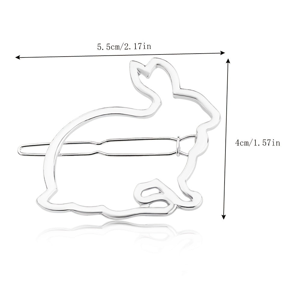 Metal Rabbit Bunny Hair Clip Easter Hair Accessory