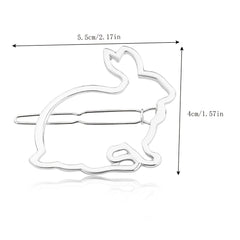 Metal Rabbit Bunny Hair Clip Easter Hair Accessory