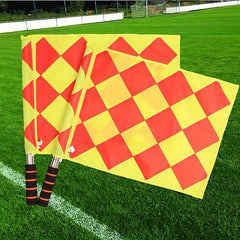 2pcs Small Checkered Referee Flags for Football Training