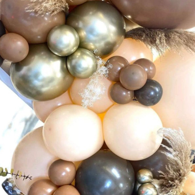 102pcs Coffee Plastic Balloon Ring Set for Party and Wedding