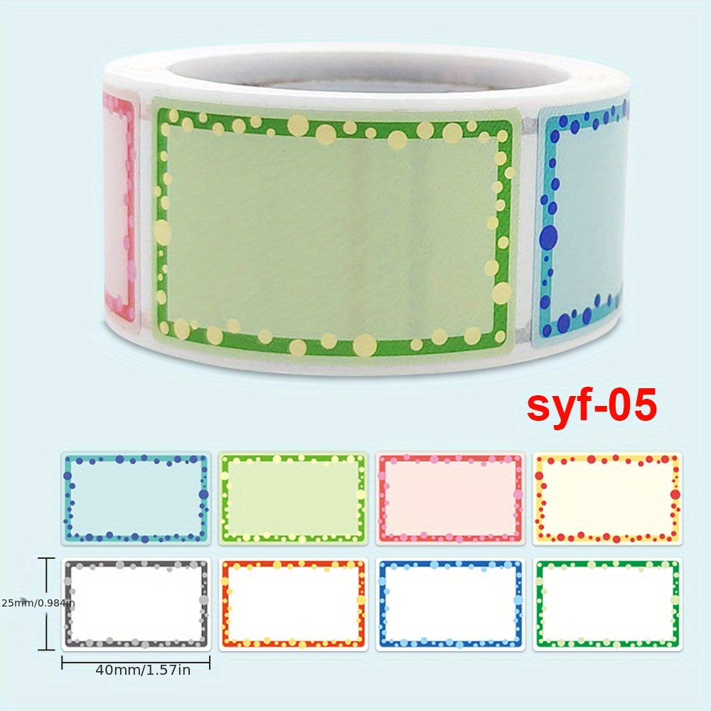 Cartoon Name Label Sticker Roll, Handwritten Adhesive Book Name Tag