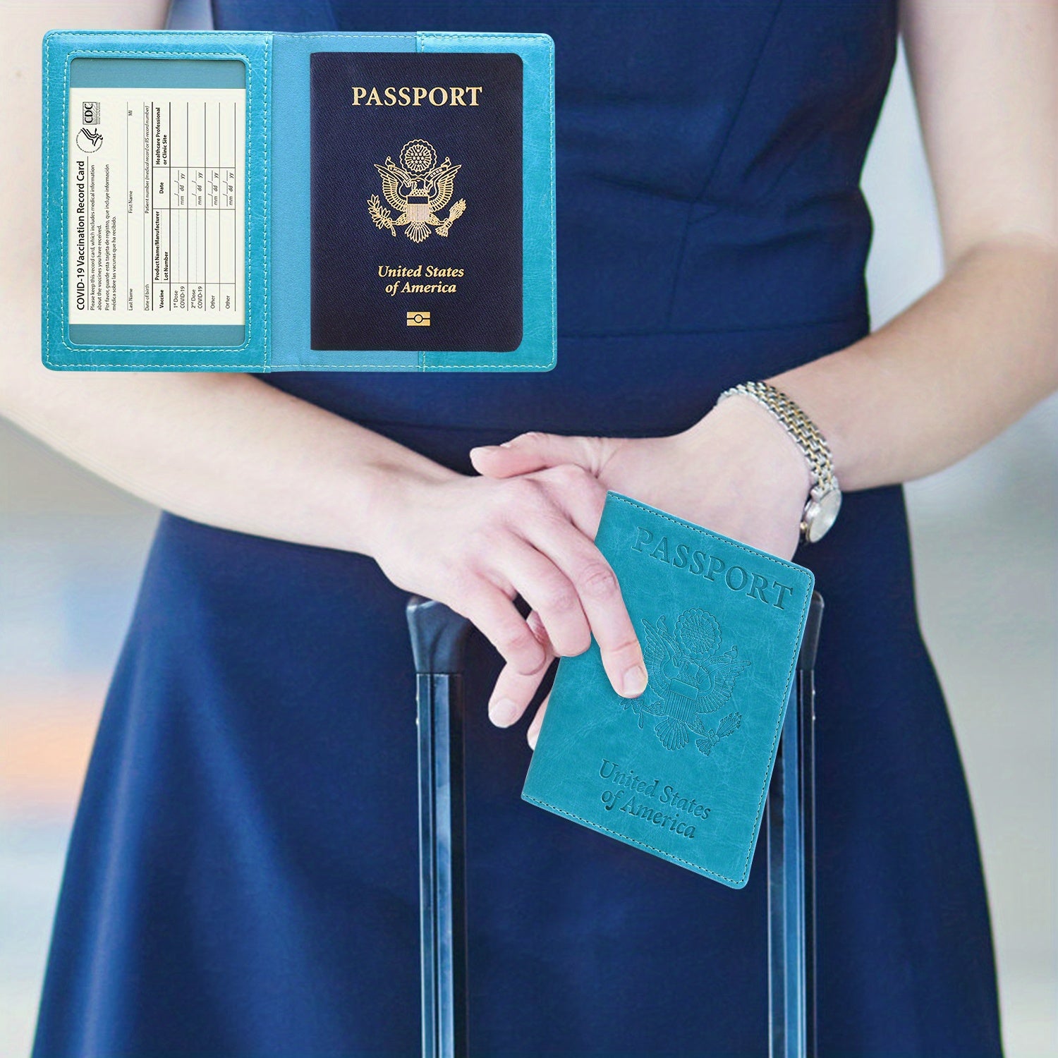 Travel Passport Bag Vaccine Card Holder Multifunctional