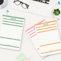 3 Packs Meeting Notes Notepad For Work Meeting Planner Organizer For Office