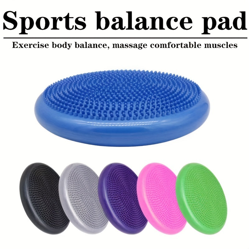 Inflatable Balance Pad for Yoga & Fitness, Portable Wobble Cushion