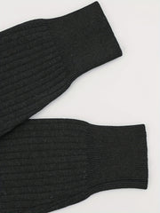  Ribbed Knit Zipper Front Hooded Cardigan