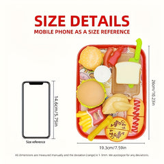 Kitchen Western Set Pretend Delicious Burger Hot Dog French Fries Breakfast Set