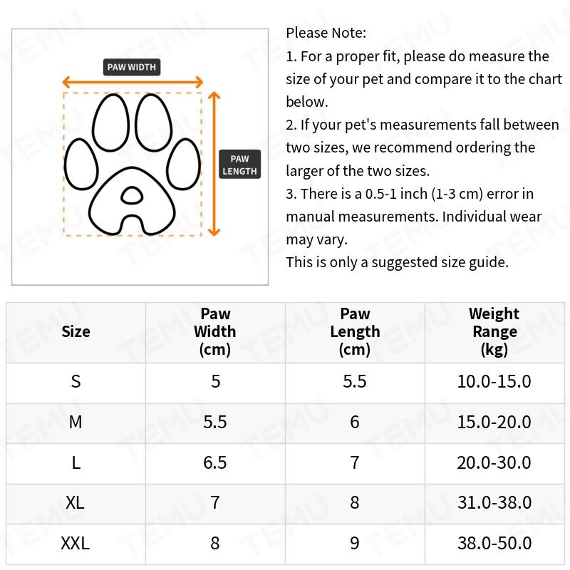 Waterproof Reflective Pet Shoes for Dogs and Cats