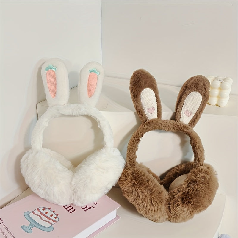 Cartoon Rabbit Ear Hair Warmers for Women