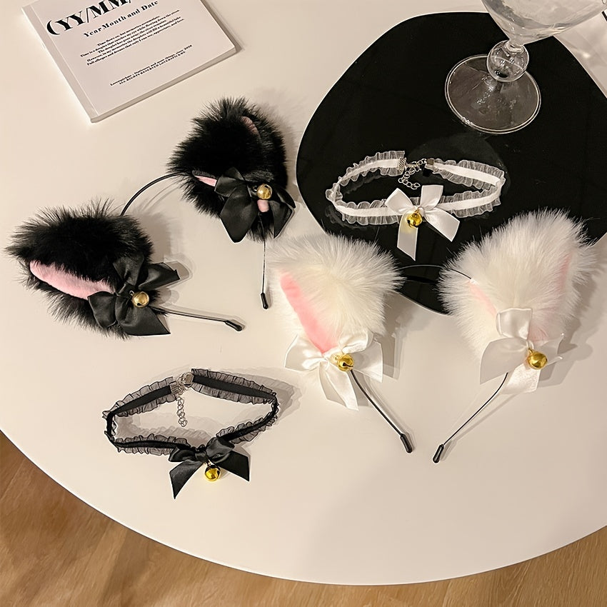 Cat Ears Headband Halloween Plush Fox Cat Ears Hair Hoop