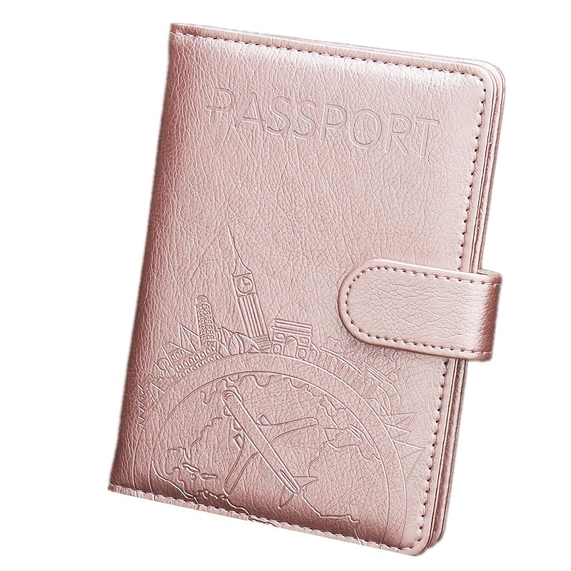 Leather Passport Holder RFID Blocking Travel Wallet