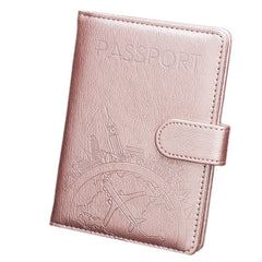Leather Passport Holder RFID Blocking Travel Wallet