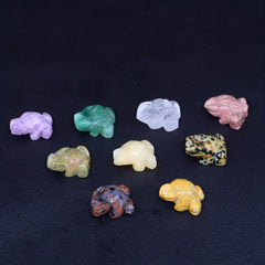 Crystal Frog Ornament Natural Crystal Crafts Holiday Gift