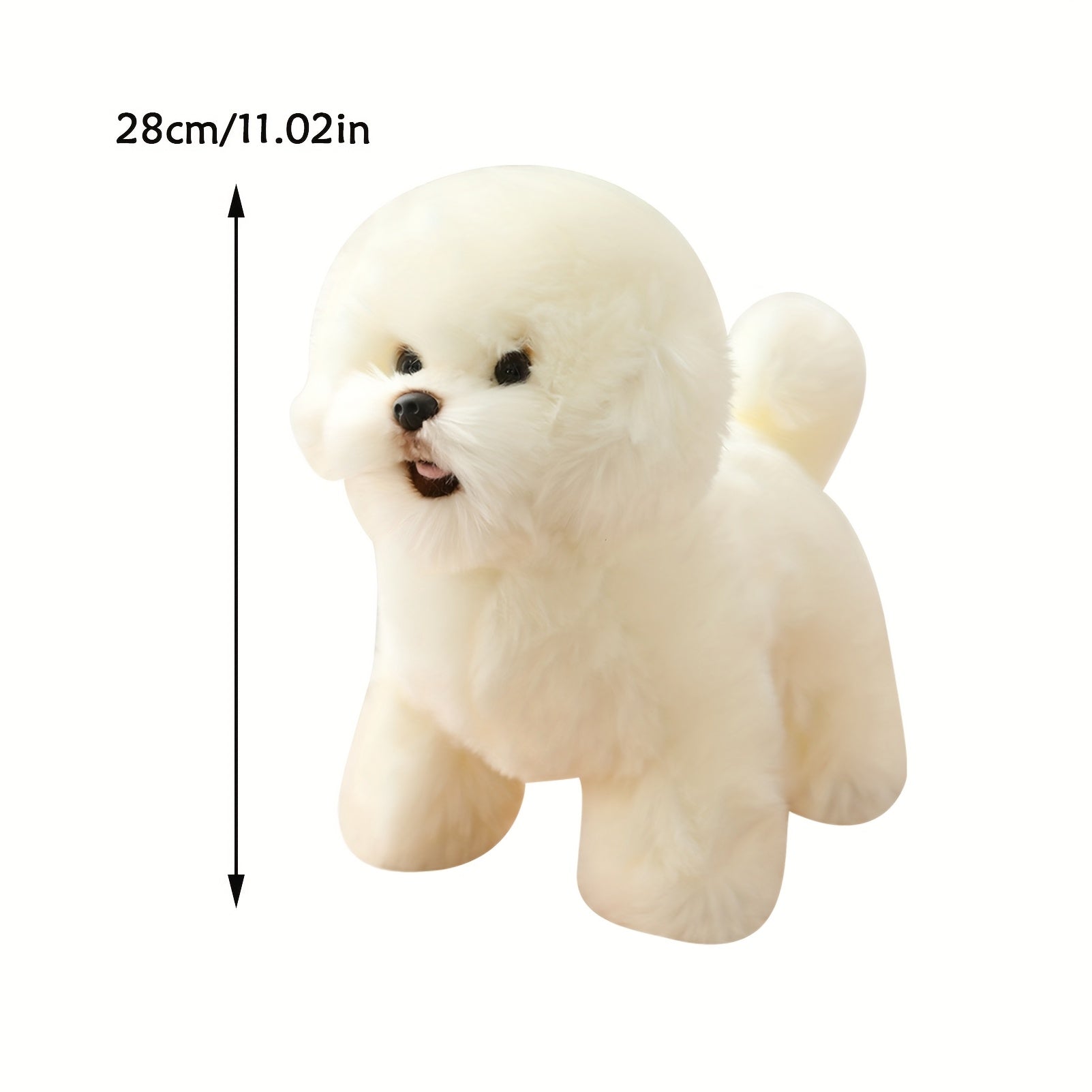 Bichon Dog Plush Toy Soft Fluffy Brown Stuffed Animal