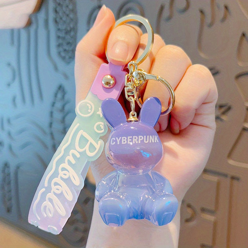 Gradient Rabbit Keychain Bag Pendant Key Chain For Men