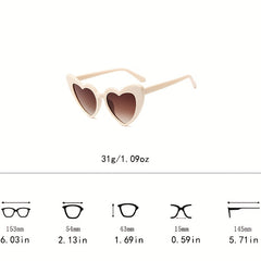 Heart Sunglasses For Women Men Gradient Glasses Beach Party Club UV400