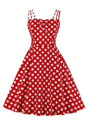  Polka Dot Split Strap Cami Dress