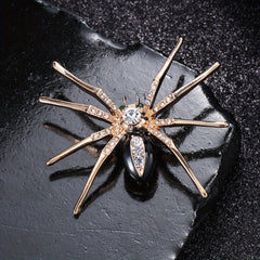 Punk Red Enamel Spider Brooch Halloween Jewelry Gift